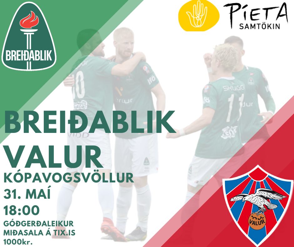 Breiðablik og Valur mætast í góðgerðarleik