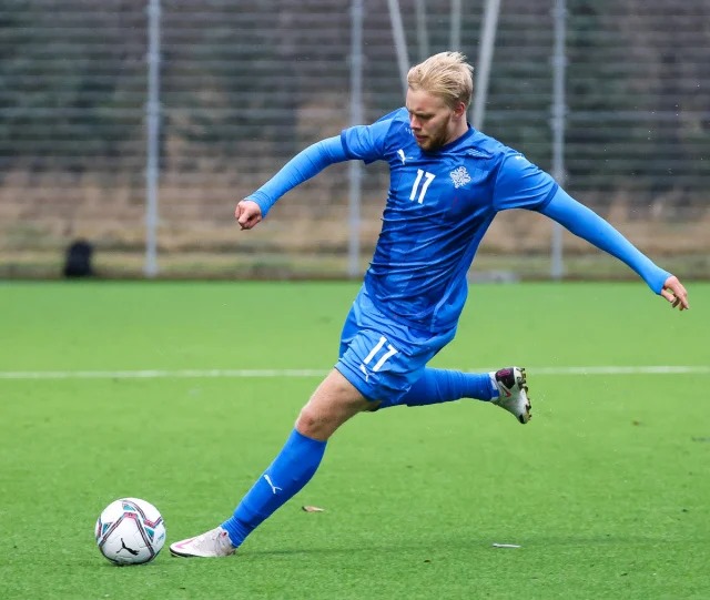 Sveinn Aron Guðjohnsen. Mynd: Fótbolti.net - Hafliði Breiðfjörð