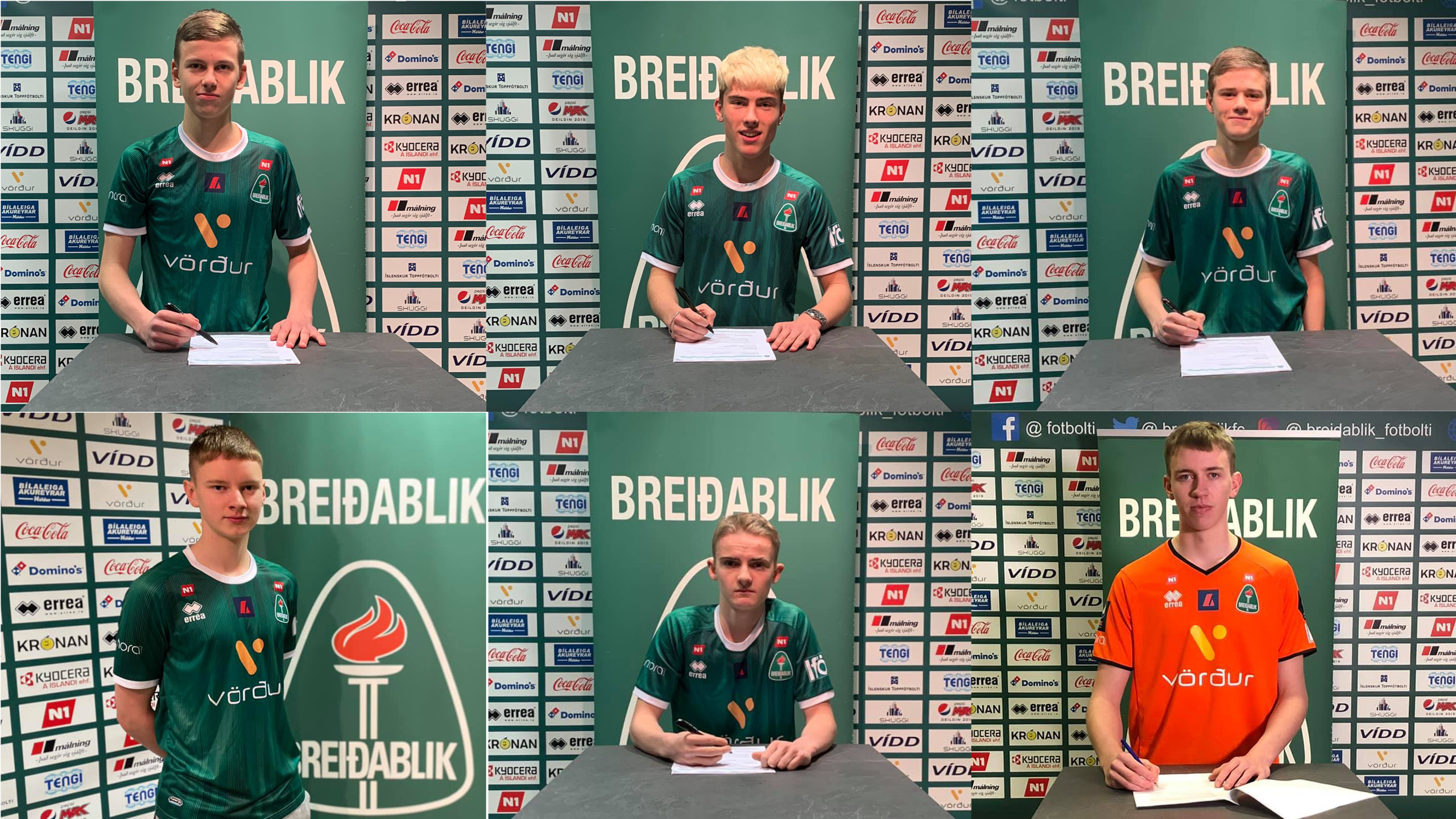 Ungir leikmenn skrifa undir hjá Blikum