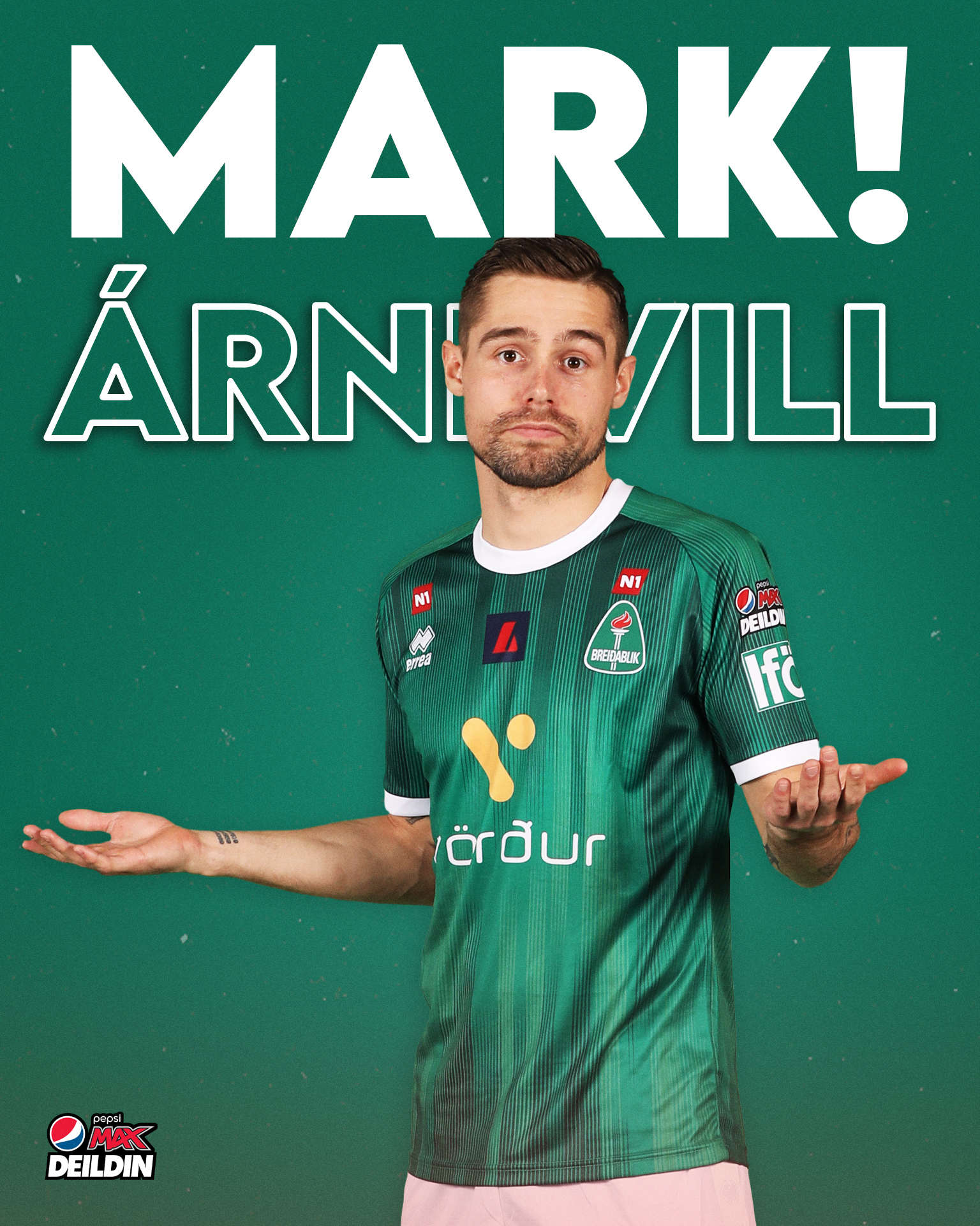 Árni Vill skoraði annan leikinn í röð.