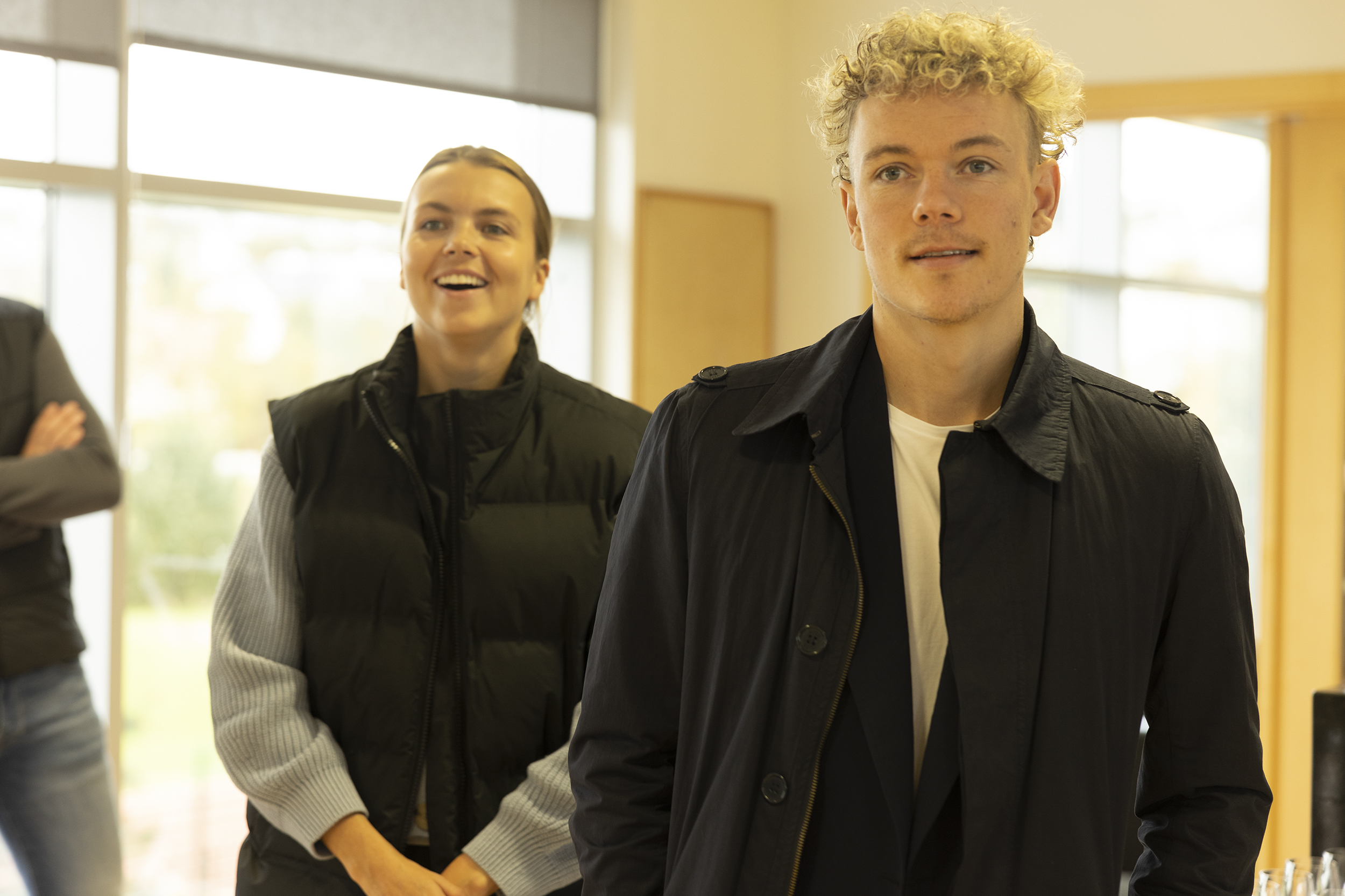 Fyrirliðar meistarflokkanna: Höskuldur Gunnlaugsson og Ásta Eir Árnadóttir