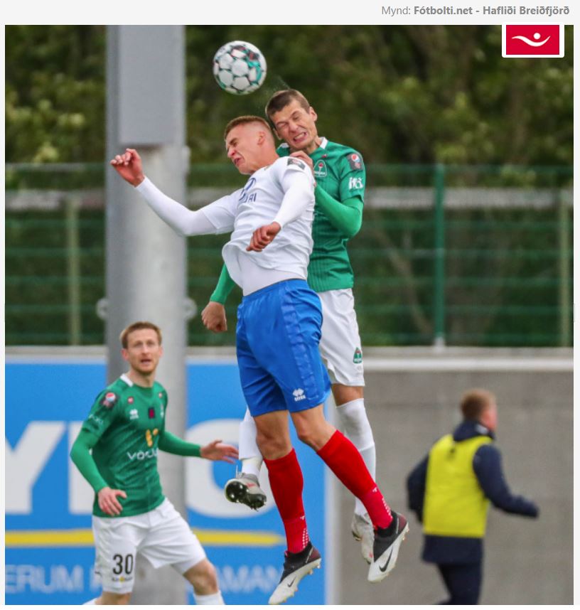 Pétur í leik gegn Breiðabliki. 