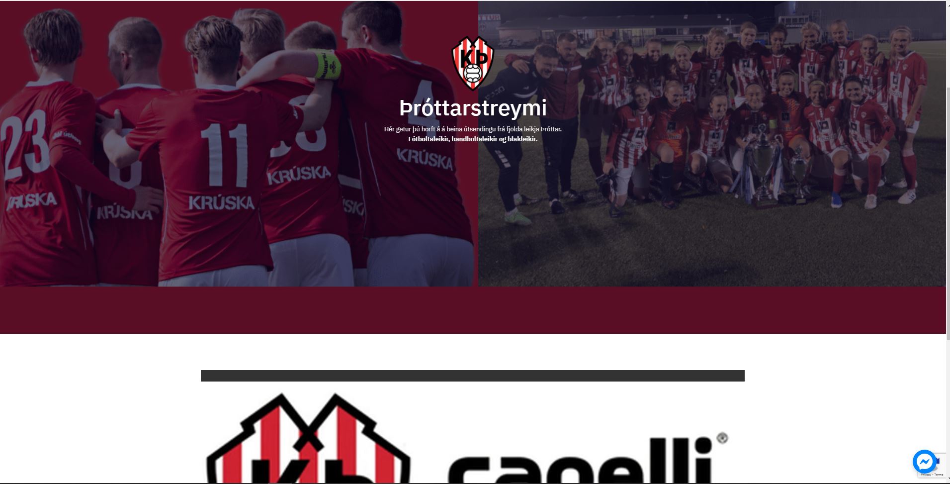 Smella á mynd til að komast á Þróttarstreymið.
