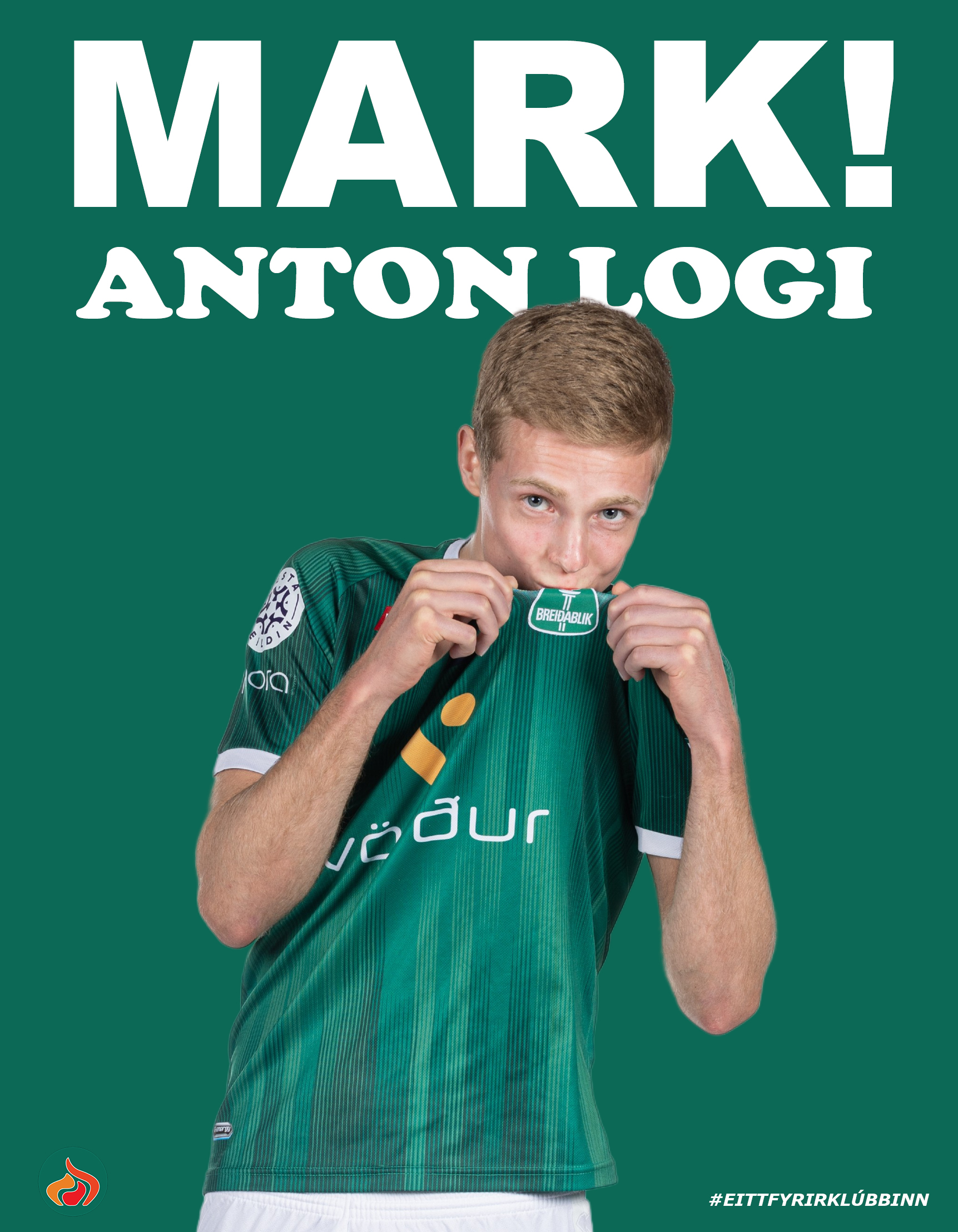 Fyrsta mark Antons Loga í efstu deild fyrir Breiðablik