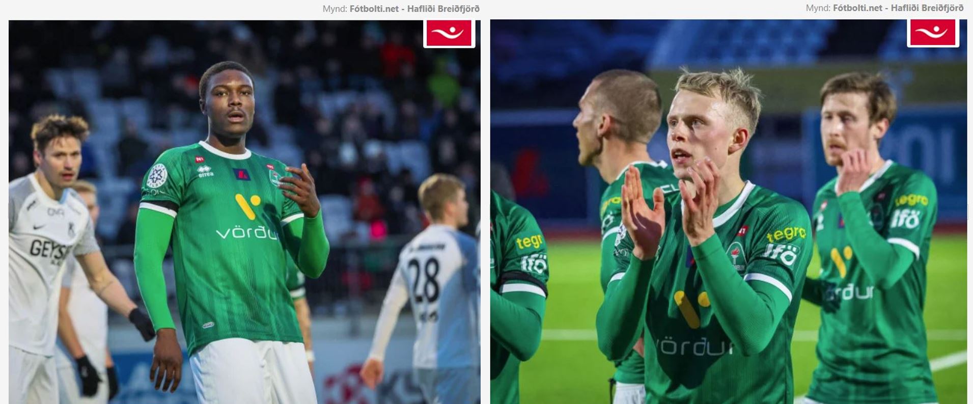 Fyrsti leikur Omar Sowe og Dags Dan í efstu deild í grænu Blika treyjunni. 