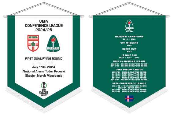 Sambandsdeild UEFA 2024/25: Tikvesh - Breiðablik, 11. júlí kl.18:30!