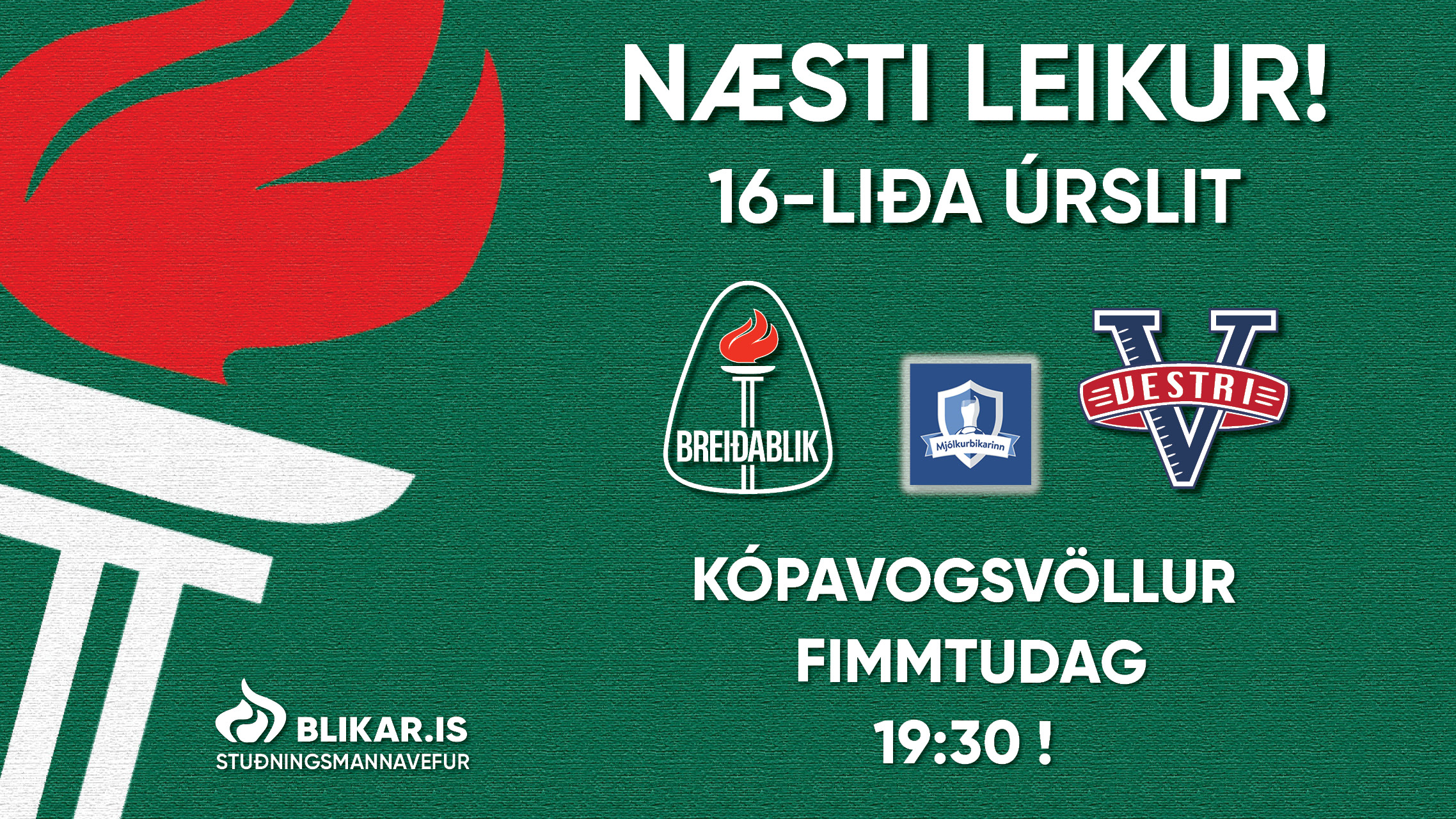 Mjólkurbikarinn 2025: 16-liða úrslit: Breiðablik - Vestri