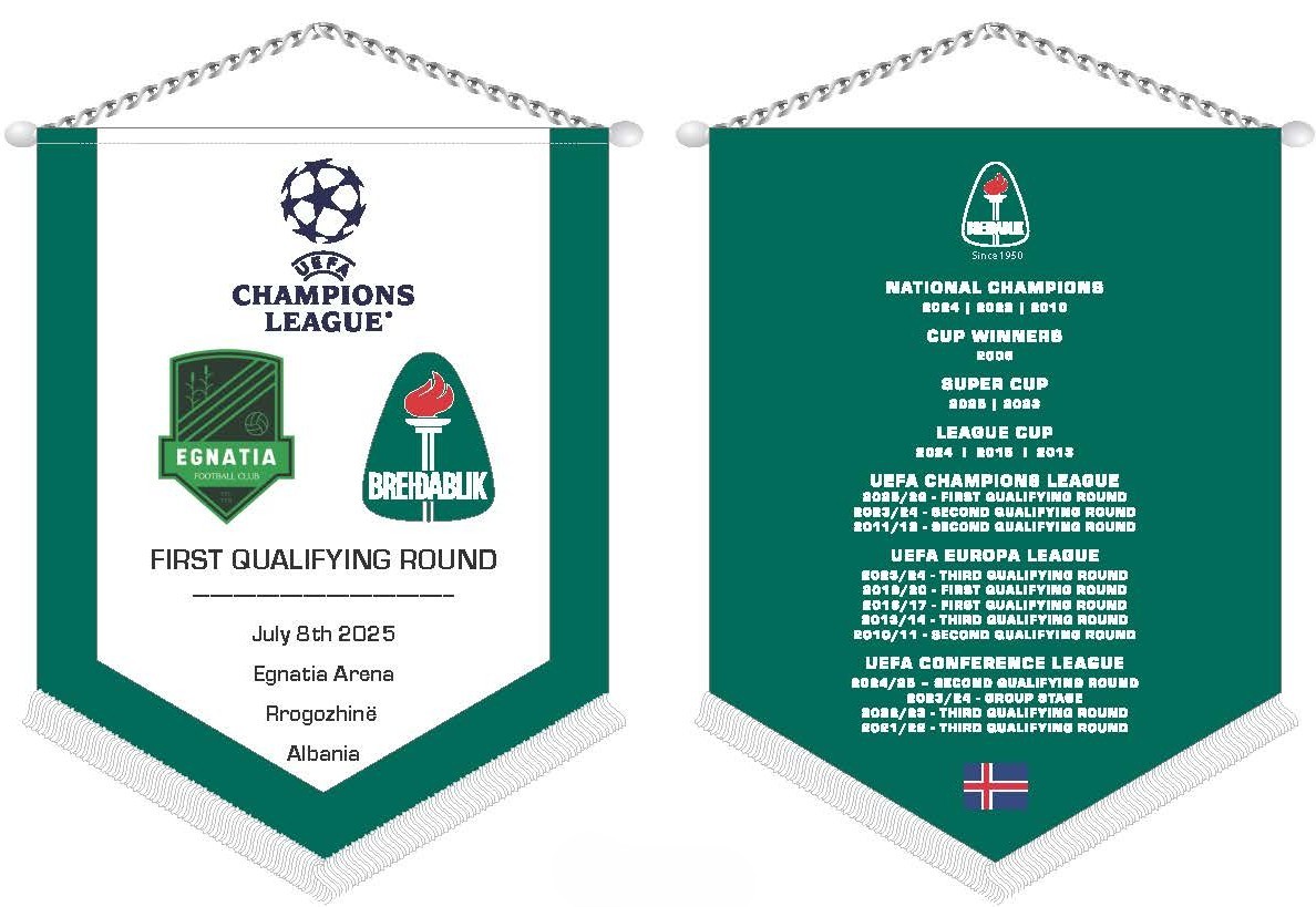 Meistaradeild UEFA 2025/26: FK Egnatia - Breiðablik 8. júlí kl.19:00!
