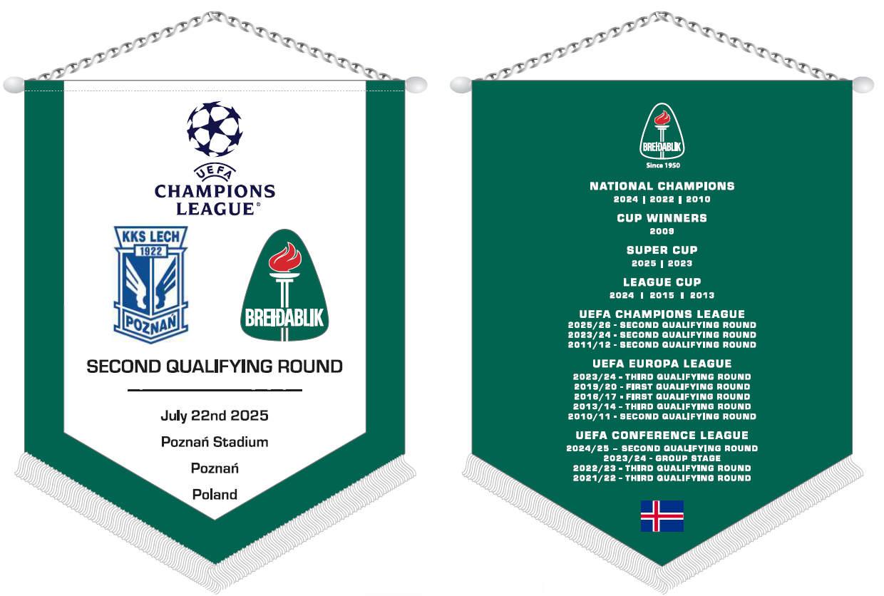 Meistaradeild UEFA 2025/26: Lech Poznan - Breiðablik 22. júlí kl.18:30