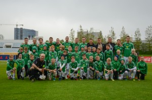 <p>H&oacute;pmynd fyrir leik gegn Stj&ouml;rnunni sunnudaginn 3. j&uacute;n&iacute; 2018.</p>