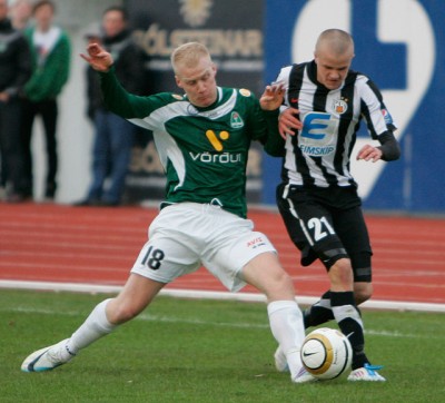 <p>
	2011 Brei&eth;ablik - KR 2 - 3. &nbsp;Arnar M&aacute;r Bj&ouml;rgvinsson &iacute; bar&aacute;ttu &iacute; s&iacute;num fyrsta leik fyrir Brei&eth;ablik &iacute; efstu deild. &nbsp;Mynd: Hafli&eth;i Brei&eth;fj&ouml;r&eth;</p>
