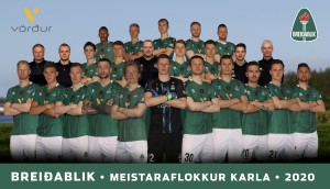 <p><strong>Meistaraflokkur Brei&eth;abliks 2020</strong></p>

<p>Fremsta r&ouml;&eth; f.v.: Thomas Mikkelsen, Brynj&oacute;lfur Andersen Willumsson, G&iacute;sli Eyj&oacute;lfsson, Damir Muminovic, H&ouml;skuldur Gunnlaugsson fyrirli&eth;i, Anton Ari Einarsson markv&ouml;r&eth;ur, Andri Rafn Yeoman, Elfar Freyr Helgason, Kristinn Steind&oacute;rsson, Viktor &Ouml;rn Margeirsson, Oliver Sigurj&oacute;nsson.</p>

<p>Mi&eth;r&ouml;&eth; f.v.: &Oacute;skar Hrafn &THORN;orvaldsson &thorn;j&aacute;lfari, Halld&oacute;r &Aacute;rnason a&eth;sto&eth;ar&thorn;j&aacute;lfari, Viktor Karl Einarsson, Dav&iacute;&eth; Ingvarsson, &Oacute;lafur P&eacute;tursson markmanns&thorn;j&aacute;lfari, Alexander Helgi Sigur&eth;arson, Benedikt V. War&eacute;n, Aron M&aacute;r Bj&ouml;rnsson styrktar&thorn;j&aacute;lfari, Gunnleifur Gunnleifsson.</p>

<p>Aftasta r&ouml;&eth; f.v.: Kwame Quee, R&oacute;bet Orri &THORN;orkelsson, Stef&aacute;n Ingi Sigur&eth;arson, Arnar Sveinn Geirsson, Gu&eth;j&oacute;n P&eacute;tur L&yacute;&eth;sson.</p>

<p>&Aacute; mynd vantar: Atla Hrafn Andrason, Anton Loga L&uacute;&eth;v&iacute;ksson, Brynjar Atla Bragason, Hlyn Frey Karlsson og li&eth;sstj&oacute;rana J&oacute;n Magn&uacute;sson og Marin&oacute; &Ouml;nundarson.</p>